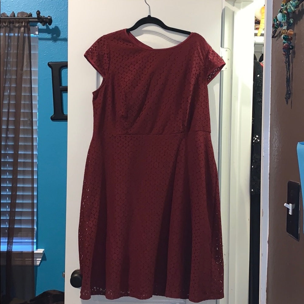 Burgundy Lace Dress
